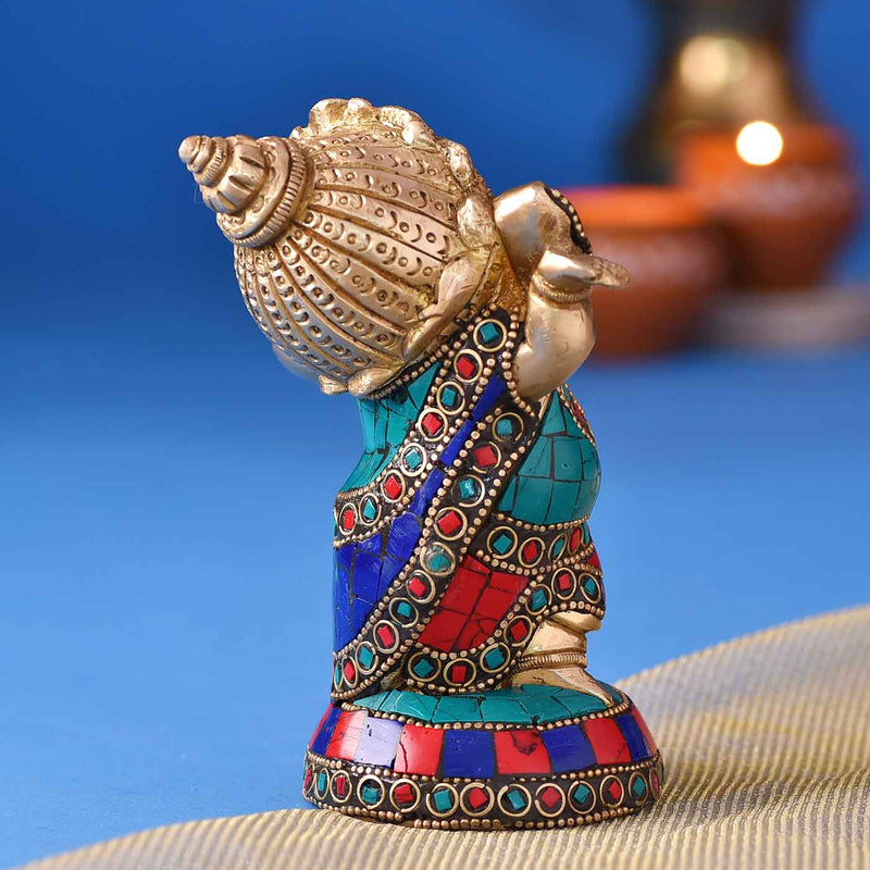 Joyful Colored Bal Ganesha (5 Inch)