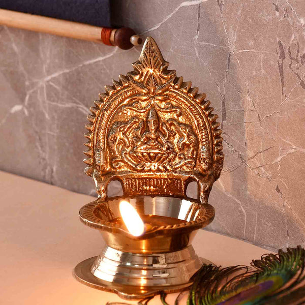 Goddess Lakshmi Brass Diya
