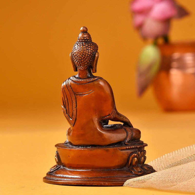 Lord Buddha Brass Idol (5 Inch)