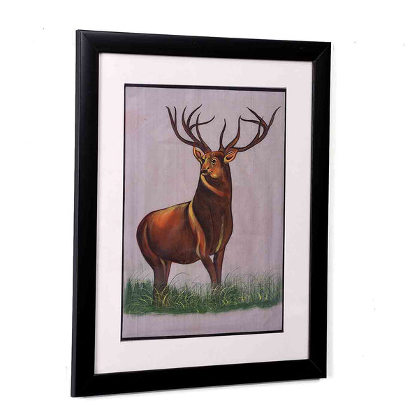 Reindeer Silk Painting (13.5*16.5 Inches)
