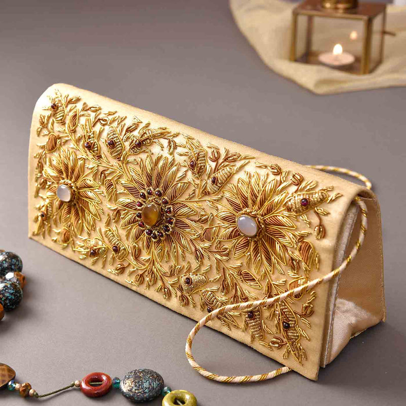 Trendy Golden Clutch