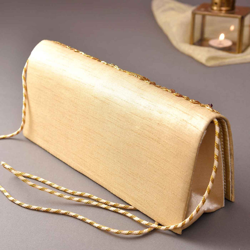 Trendy Golden Clutch