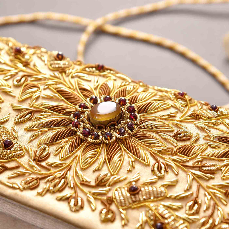 Trendy Golden Clutch