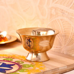 Brass Kumkum Chandan Cup For Pooja (2 Inches)