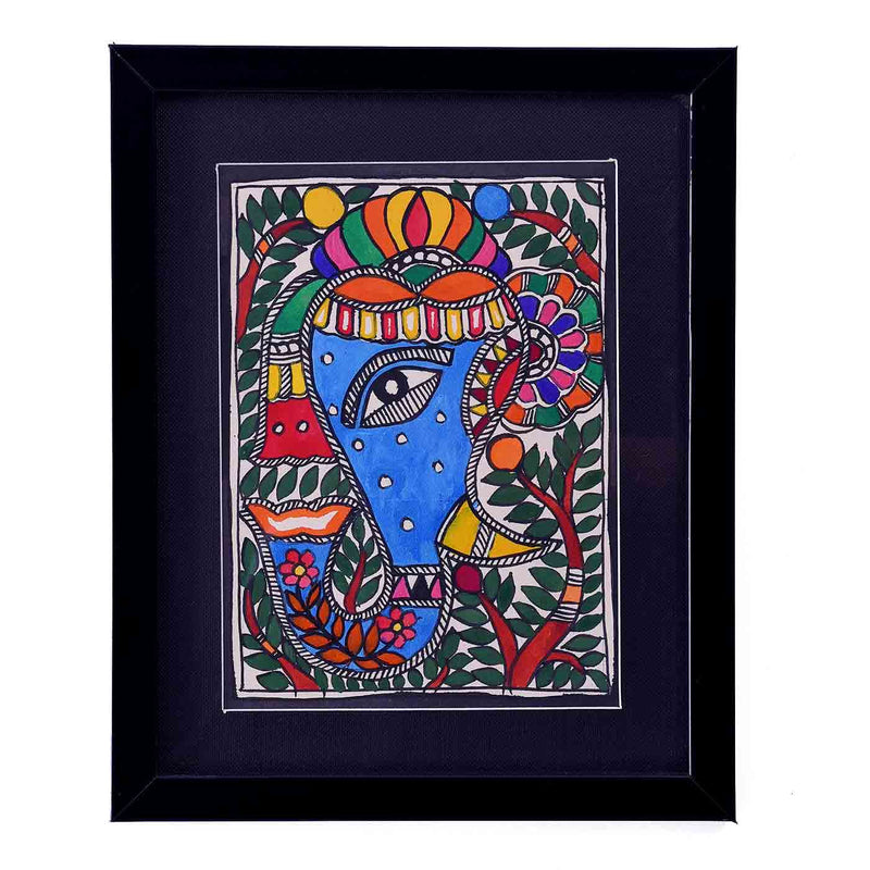 Lord Ganesha Madhubani/ Mithila Painting (8.5*10.5 (Inches)