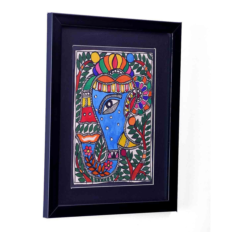 Lord Ganesha Madhubani/ Mithila Painting (8.5*10.5 (Inches)