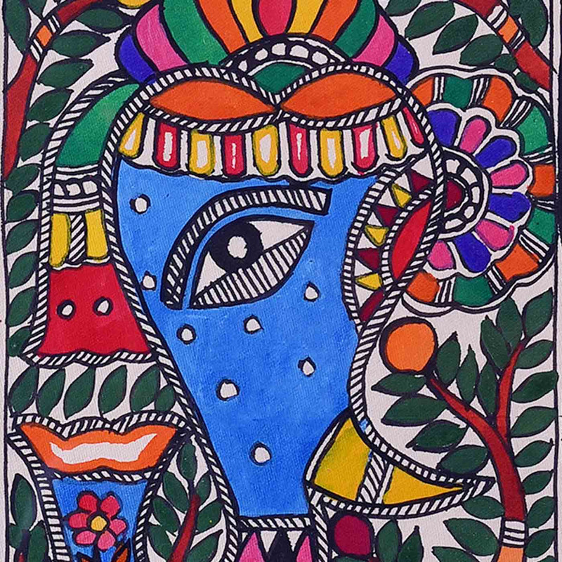 Lord Ganesha Madhubani/ Mithila Painting (8.5*10.5 (Inches)