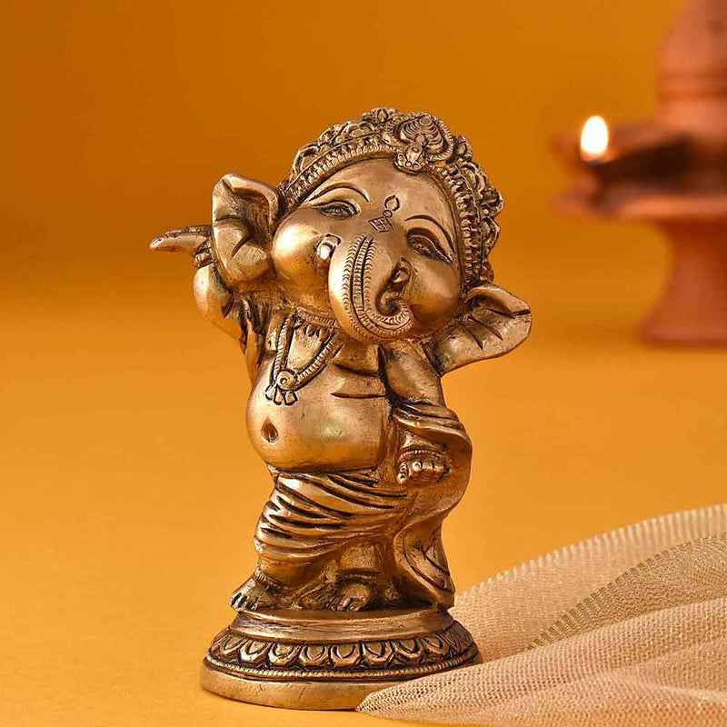 Cheerful Bal Ganesha (5 Inch Height)