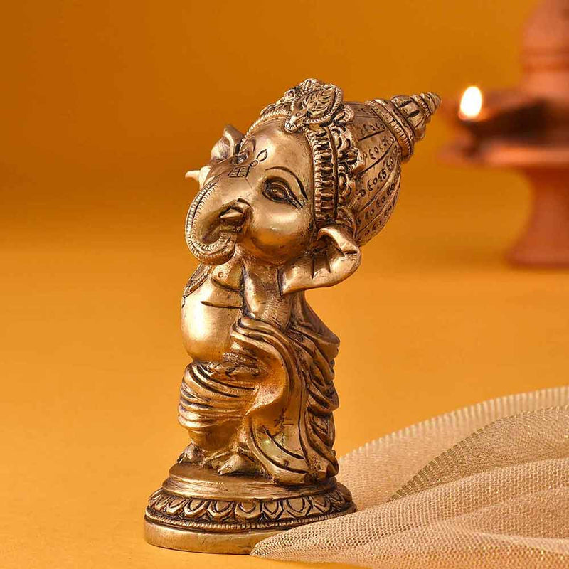 Cheerful Bal Ganesha (5 Inch Height)