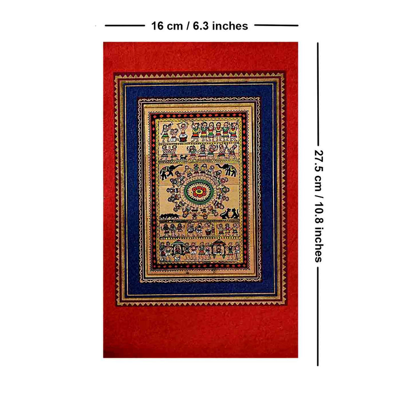 Tribal Folk Dance Talapatrachitra Painting (6.3*10.8 Inches)