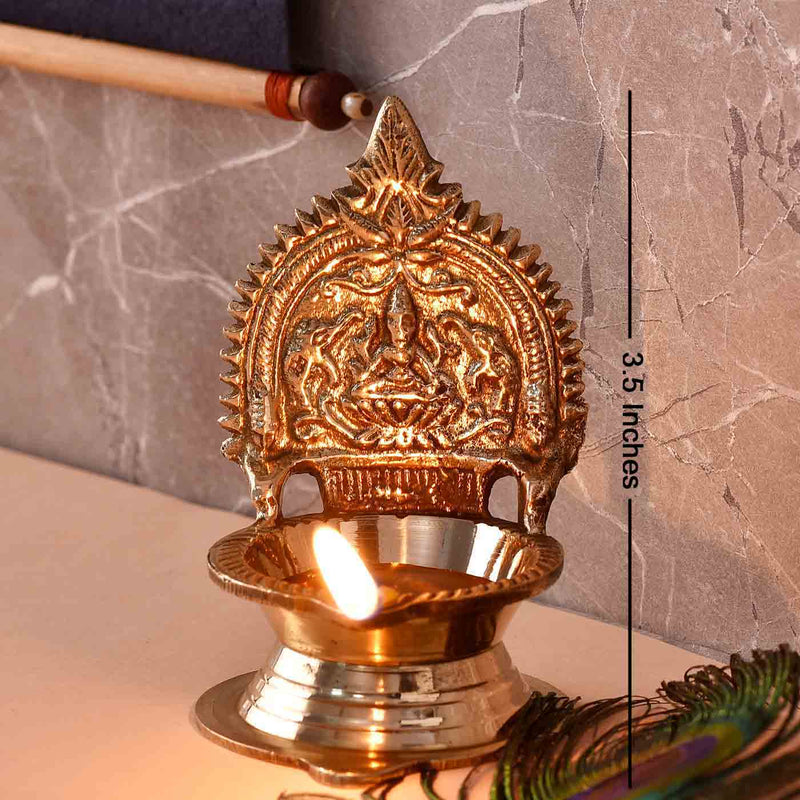 Goddess Lakshmi Brass Diya