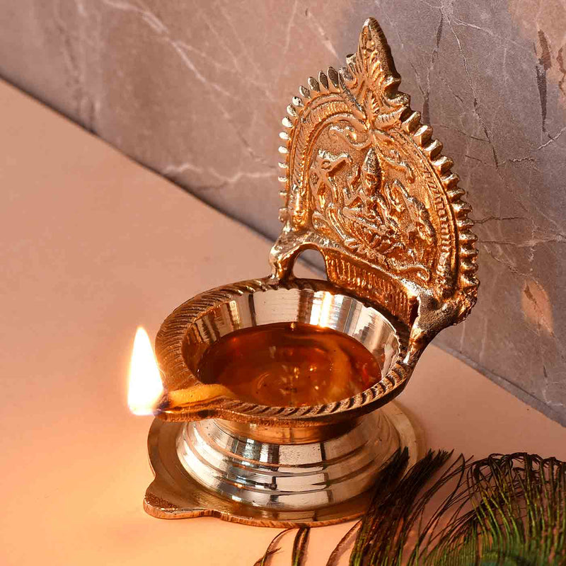 Goddess Lakshmi Brass Diya