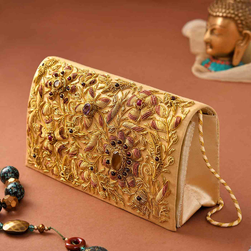 Exclusive Work Zari Clutch