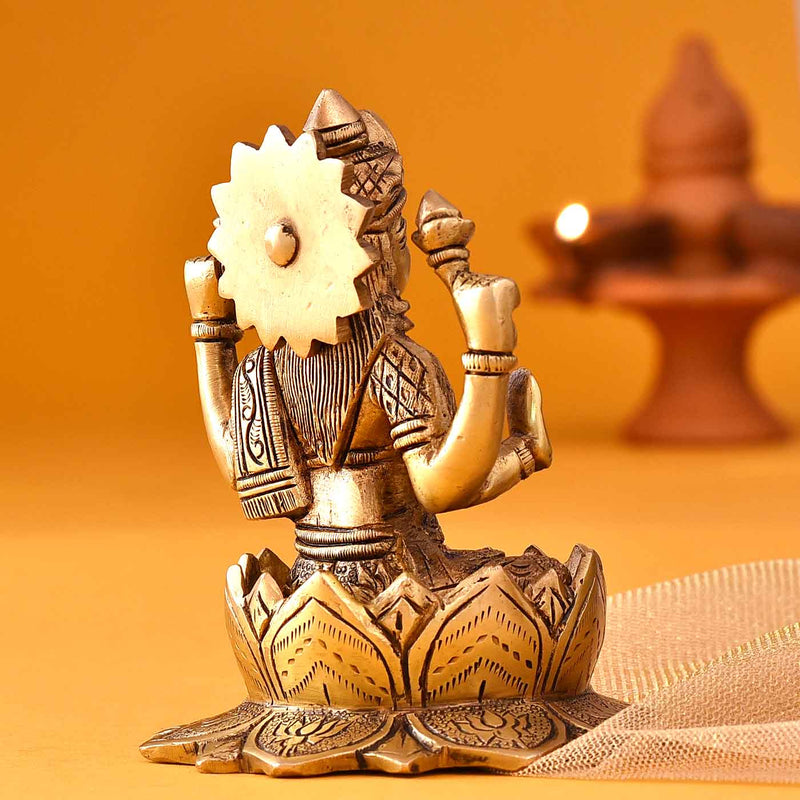 Lotus Seated (Kamal Aasan) Goddess Lakshmi (Height 5 Inch)