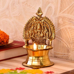 Auspicious Maa Laxmi Brass Diya (4.5 Inches)