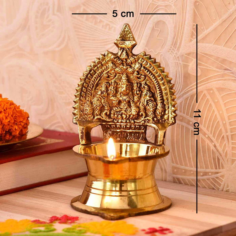 Auspicious Maa Laxmi Brass Diya (4.5 Inches)