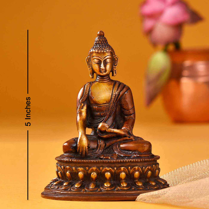 Lord Buddha Brass Idol (5 Inch)