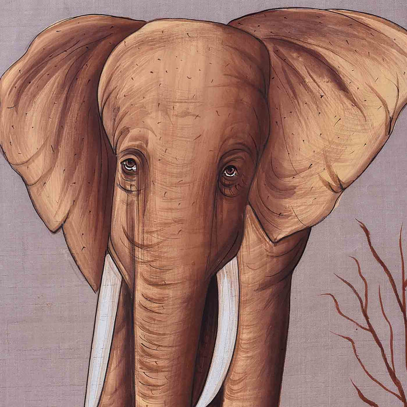 Monstrous Wild Elephant Painting (13.5*16.5 Inches)