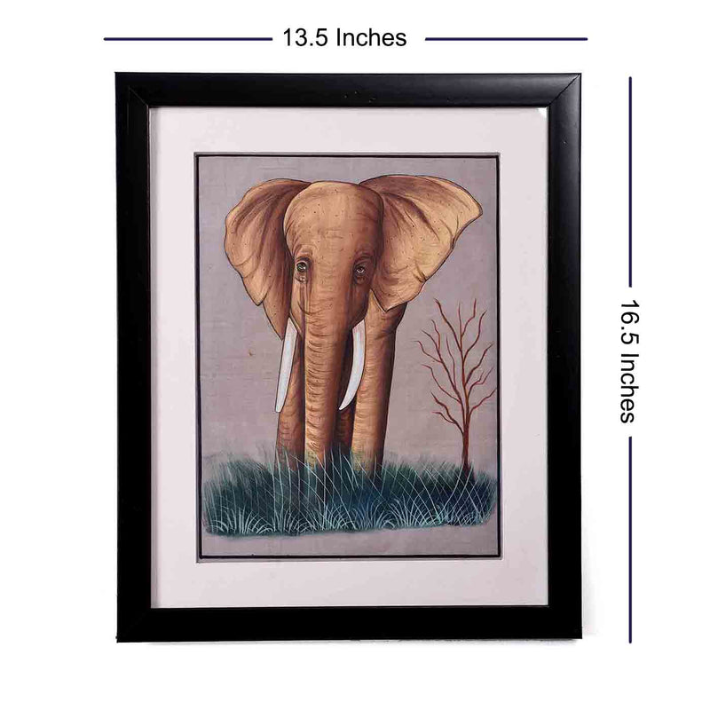 Monstrous Wild Elephant Painting (13.5*16.5 Inches)