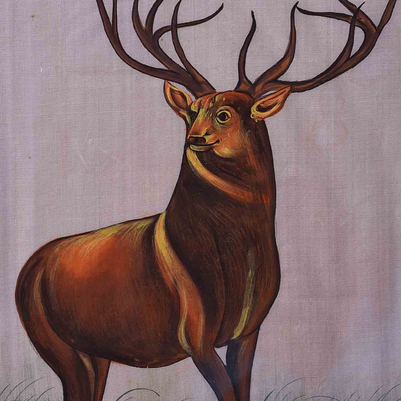 Reindeer Silk Painting (13.5*16.5 Inches)