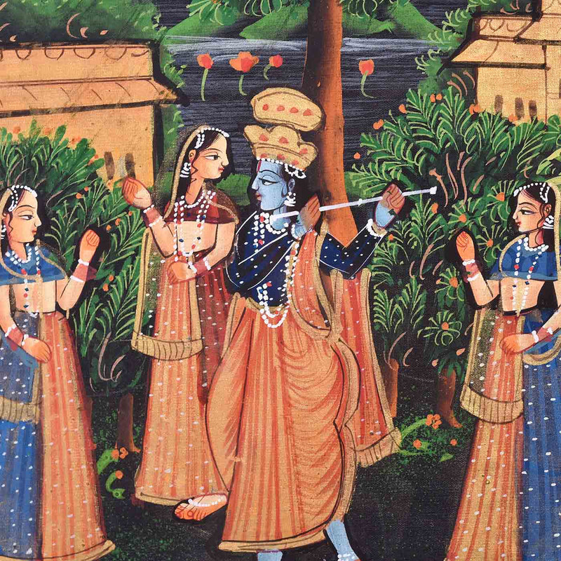 Radha Krishna Kishangarh Painting (13.5*16.5 Inches)