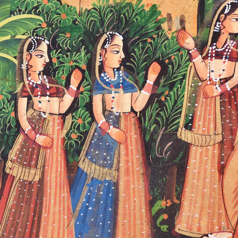 Radha Krishna Kishangarh Painting (13.5*16.5 Inches)