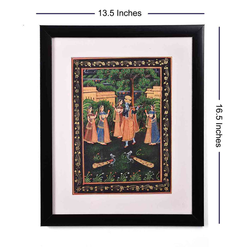 Radha Krishna Kishangarh Painting (13.5*16.5 Inches)